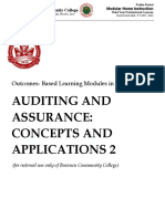 Auditing and Assurance: Concepts and Applications 2: Outcomes-Based Learning Modules in