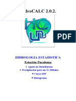 Hidrologia Estadistica Est. Pucaloma TR 100