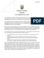 Statement - Council Delegation June 21 2022
