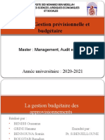 Exposé Melle Bennouna Gestion Budgétaire Des Approvisionnements MAC 2020-2021