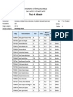 Admissão disciplina Microbiologia Clínica II