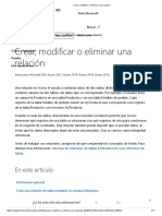 Crear, Modificar o Eliminar Una Relación