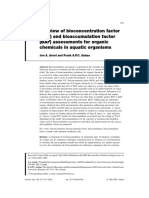 A Review of Bioconcentration Factor (BCF) and Bioaccumulation Factor (BAF) Assessments For Organic Chemicals in Aquatic Organisms