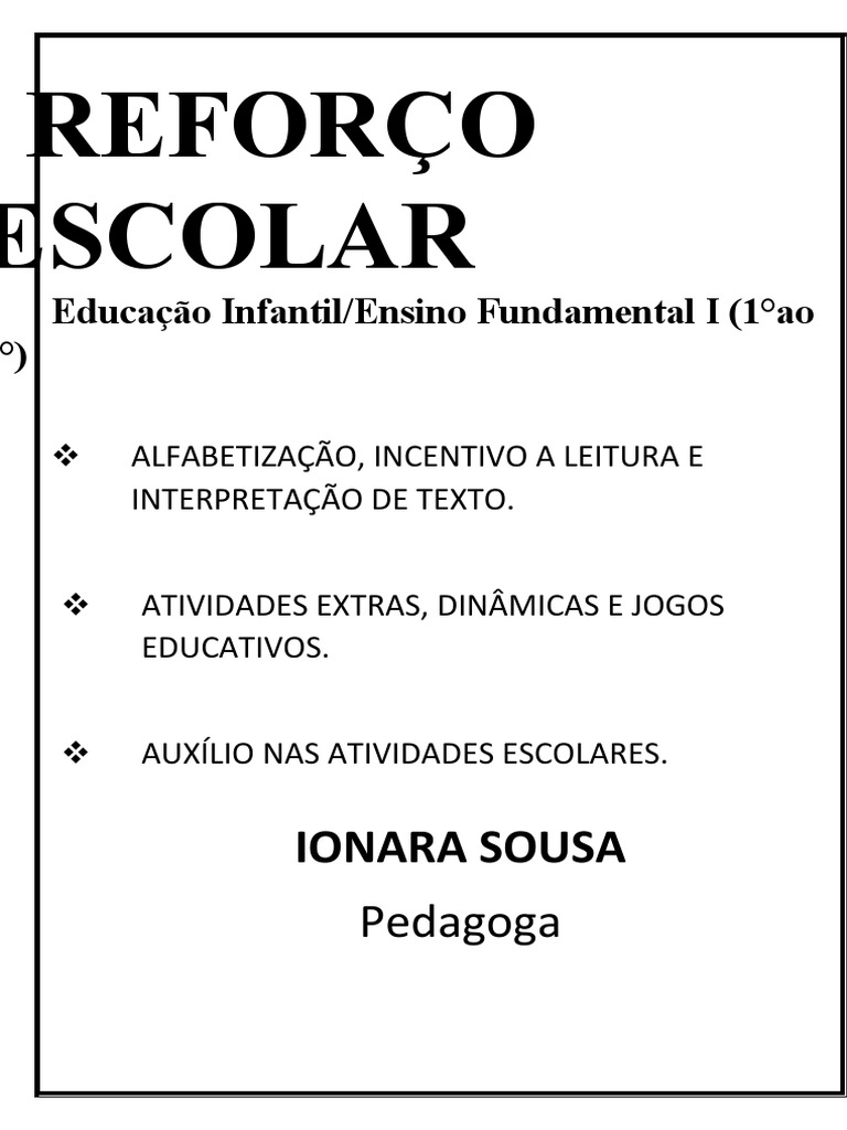 Reforço Escolar Imprimir | PDF