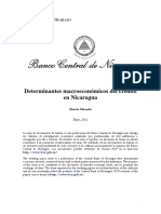 Determinantes Macroeconómicos Del Crédito en Nicaragua: Documento de Trabajo