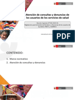 Atención de consultas y denuncias de usuarios de salud