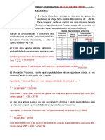 Resolução Probabilidade Exercicios CAUNI