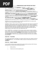 Download Nevada DAPT Trust Form by Howard Weinberg SN57950088 doc pdf