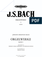Bach - Organ Works (Peters) Volume 1