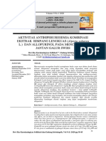 Aktivitas Antihiperuresemia Kombinasi EKSTRAK RIMPANG LENGKUAS (Alpinia Galanga L.) Dan Allopurinol Pada Mencit Putih Jantan Galur Swiss