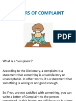 B - Letters of Complaint 1