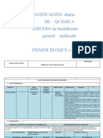 Plan Diario Quimica TERCERO