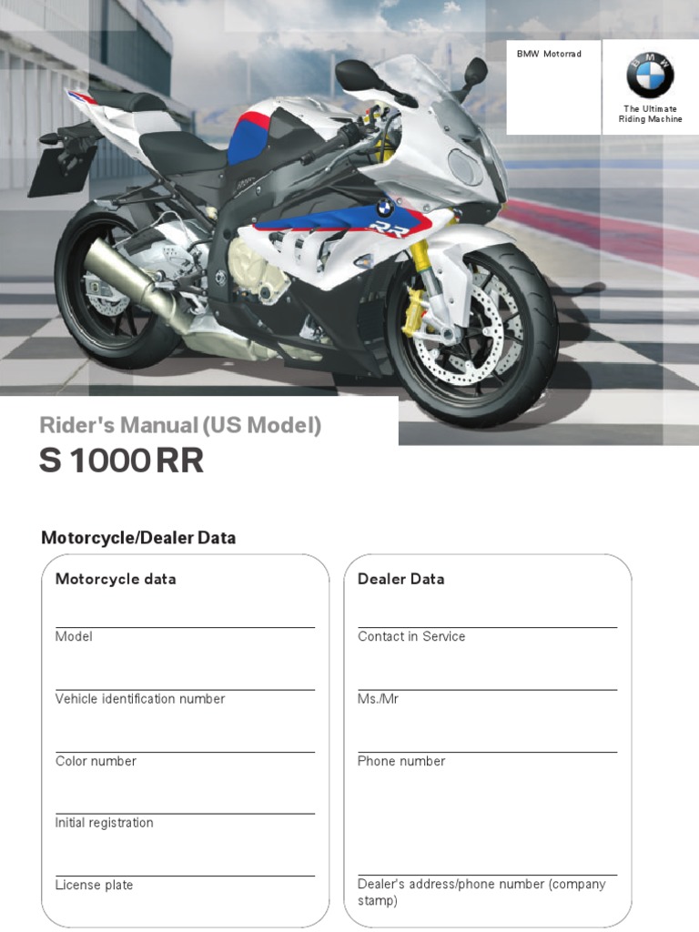 BMW S1000RR/S1000R/XR サービスマニュアル 英語版 BMW S1000RR/S1000R/XR サービスマニュアル 英語版