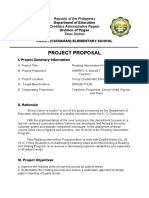Project Proposal: Department of Education Division of Ifugao Cocoy (Cudiaman) Elementary School