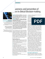 Awareness and Prevention of Error in Clinical Decision Making