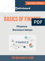 Finance Basics of Finance Revisions Sheets