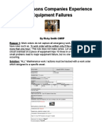 Top 5 Reasons Companies Experience Equipment Failures