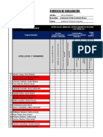 Rúbrica de Evaluación 4° G