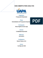 Tarea #1 Presupuesto Empresarial