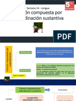 Semana 14 Oración Compuesta Subordinada Sustantiva