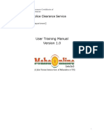 User Training Manual: Application For Police Clearance Service