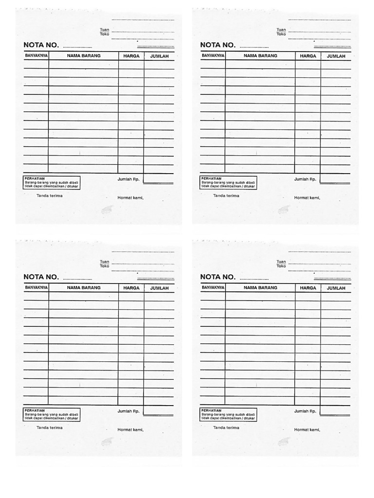 Nota Kosong | PDF