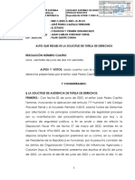 Resolución de La Tutela de Derechos de Pedro Castillo