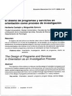 Diseño de programas y servicios de orientación como proceso de investigación