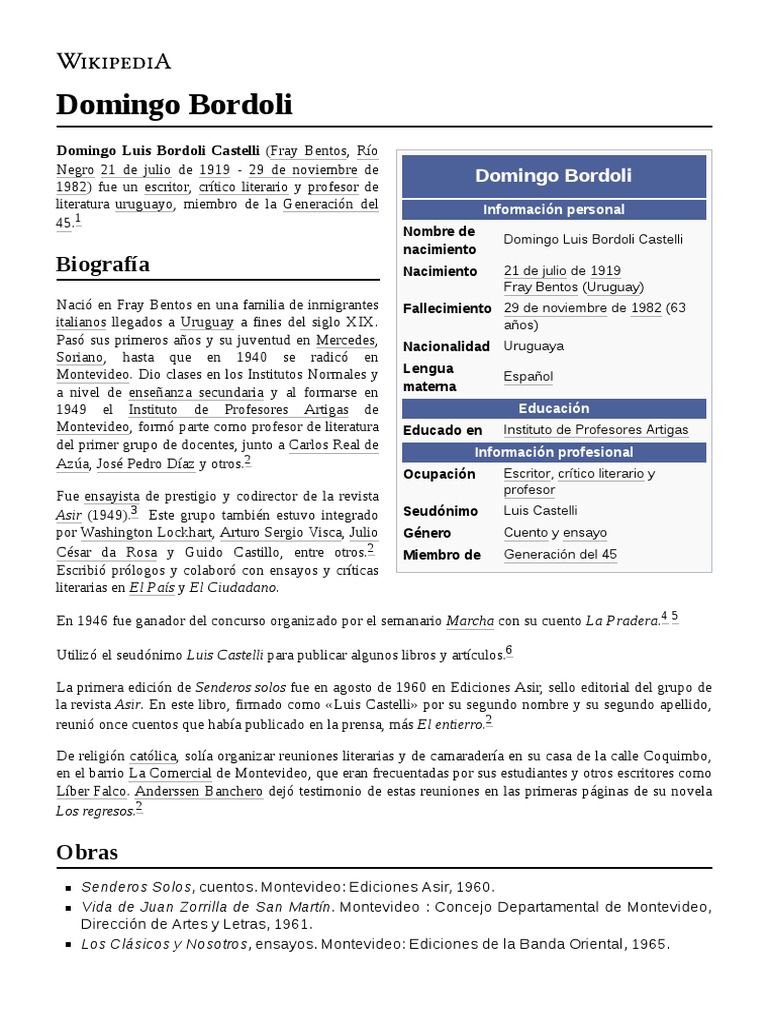 Domingo Bordoli PDF Uruguay