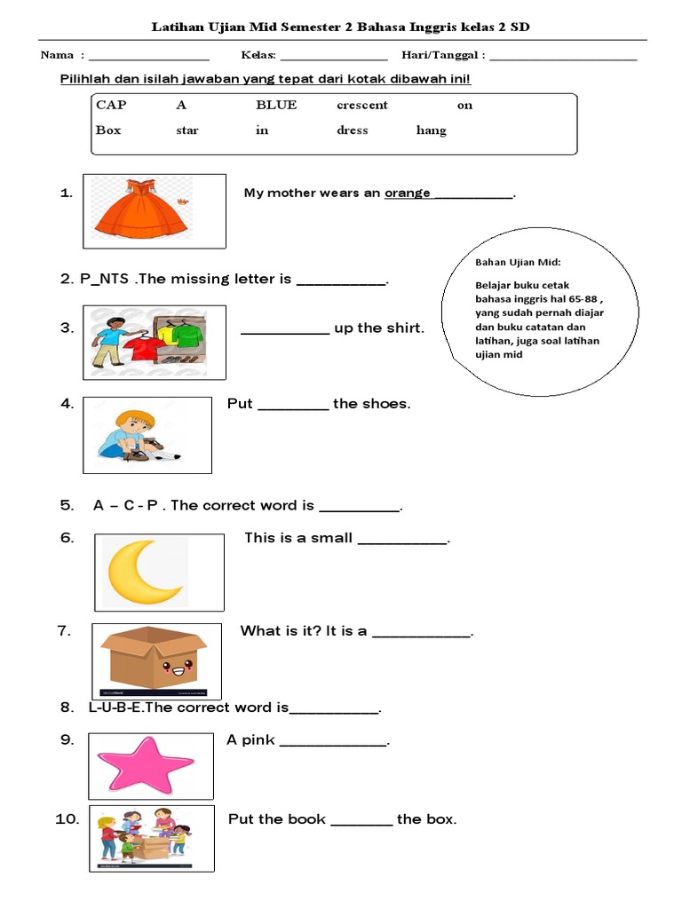 Soal Latihan Ujian Mid Sem 2 | PDF