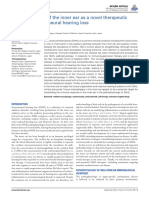 Immune System of the Inner Ear as a Novel Therapeutic Target for Sensorineural Hearing Loss