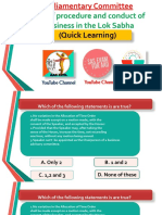 Rule of Procedure and Conduct of Bussiness in The Lok Sabha: (Quick Learning)