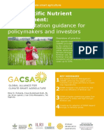 Implementation Guidance For Policymakers and Investors: Site-Specific Nutrient Management
