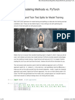 Classic Modeling Methods vs. Pytorch Modeling: Optimizers and Train Test Splits For Model Training