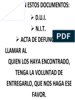 D.U.I. N.I.T. Acta de Defunción