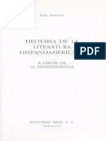 Historia de La Literatura Hispanoamericana A Partir de La Independencia