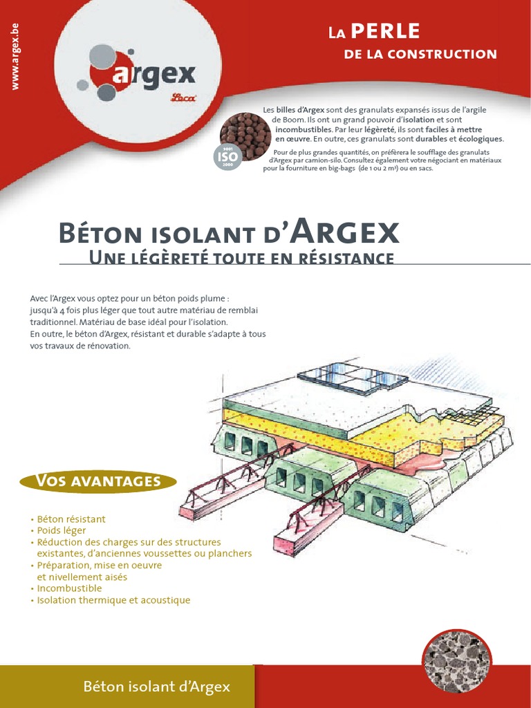 Béton léger et isolant d'Argex | PDF | Béton | Mortier (matériau)