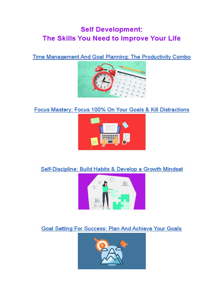 Self Development - Next Steps | PDF | Self-Improvement