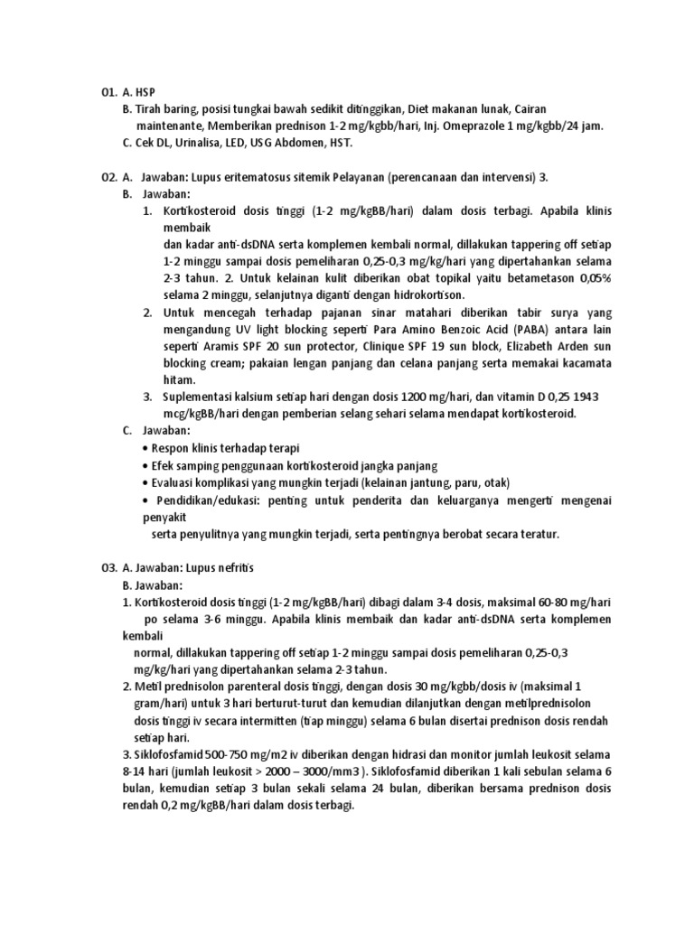 Jawaban Osce Respon ALI-RMS | PDF | Sains & Matematika