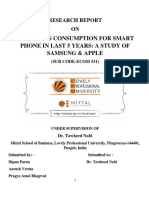 Conspious Consumption For Smart Phone in Last 5 Years: A Study of Samsung & Apple