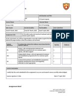 Assignment Brief - QCF BTEC Assignment Front Sheet: TH RD TH TH