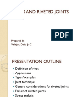 Rivets and Riveted Joints: Prepared By: Vallejos, Dario Jr. C