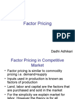 Factor Pricing: Dadhi Adhikari