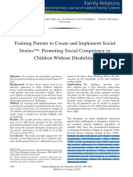 Training Parents To Create and Implement Social StoriesTM - Promoting Social Competence in Children Without Disabilities (2019)