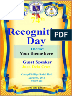 74th Recognition Day Theme and Speaker