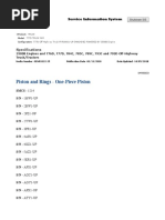 Piston and Rings - One-Piece Piston: Specifications