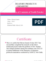 Determination of Contents of Tooth Powder: Investigatory Project in Chemistry