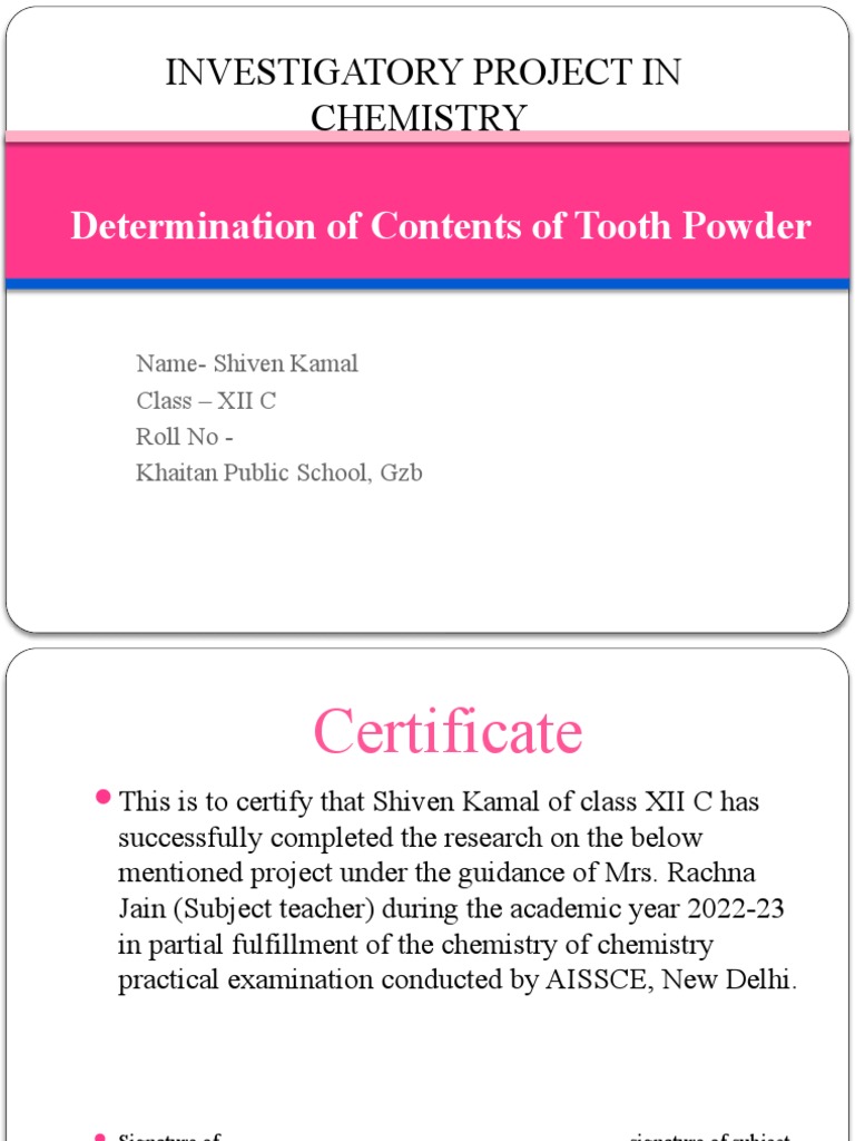 Tooth Powder Composition Analysis | PDF | Tooth Enamel | Sodium Bicarbonate