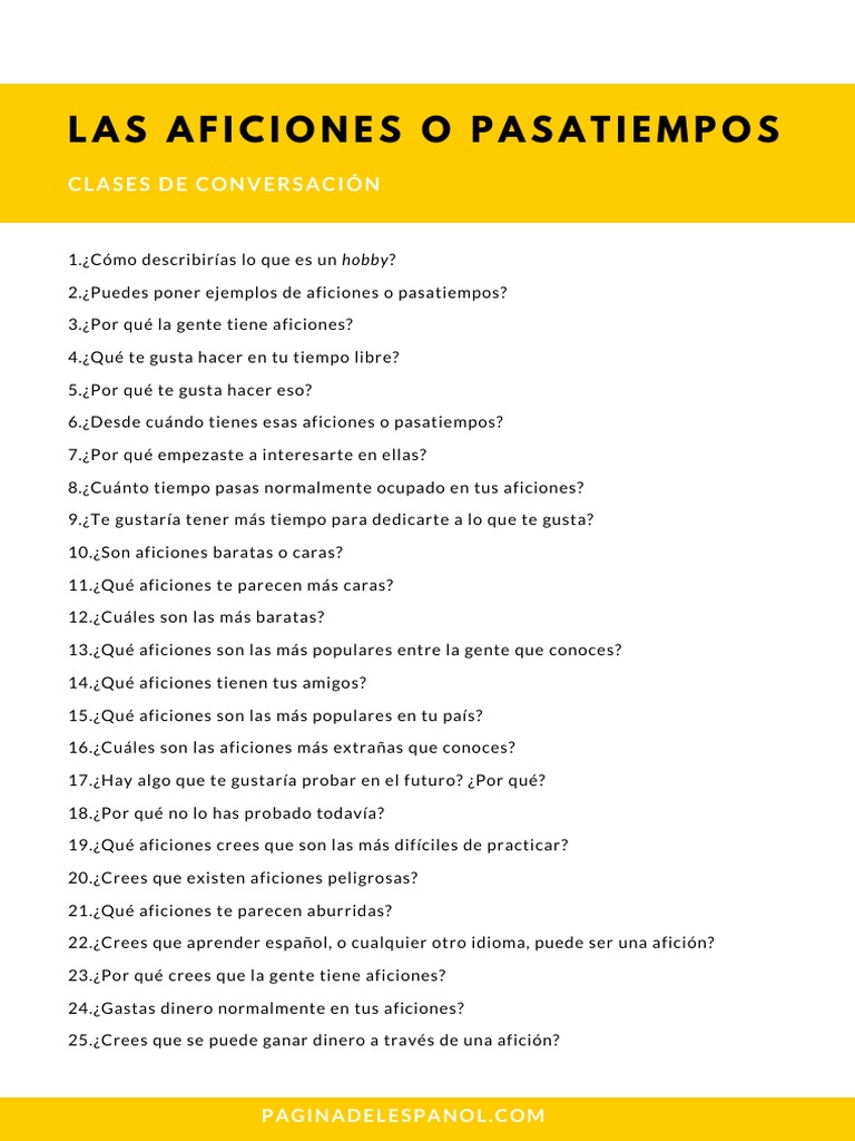 las-aficiones-o-pasatiempos-pdf