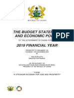 2019 Budget Statement and Economic Policy